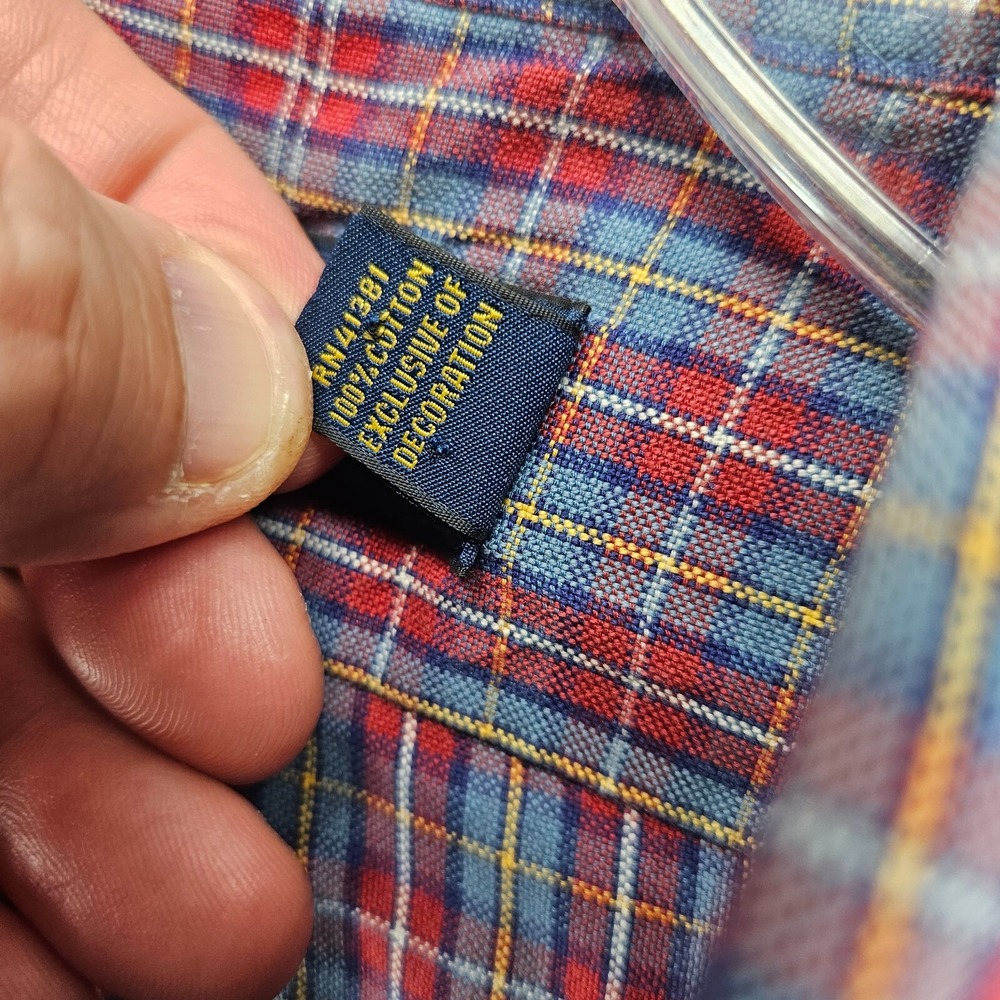 Ralph Lauren Long Sleeve Button Shirt Men's Size M 100% Cotton‎ Plaid - Picture 4 of 9